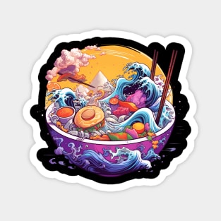 Great Wave Ramen Soup Bowl Magnet