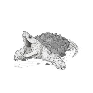 Alligator Snapping Turtle Art T-Shirt