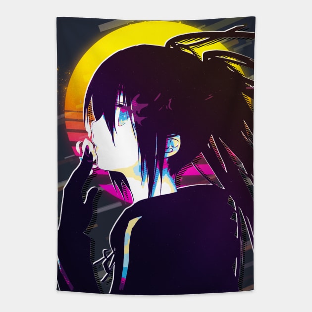 Black★Rock Shooter Tapestry by 80sRetro