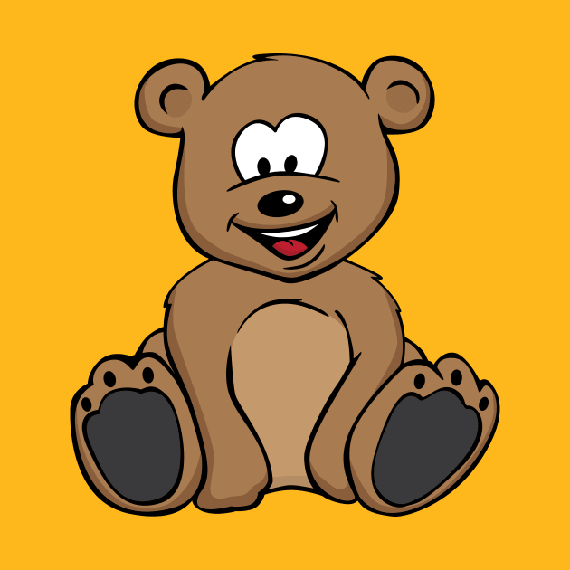 Cute Teddy Bear Cartoon by hobrath