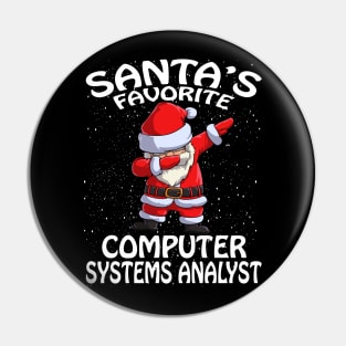 Santas Favorite Computer Systems Analyst Christmas Pin