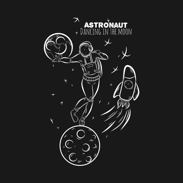 astronaut dancing in the moon by Ticus7