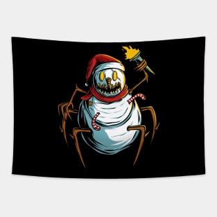 Angry snowman Tapestry