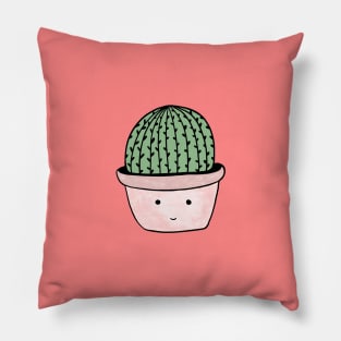 Cute smiling cactus Pillow