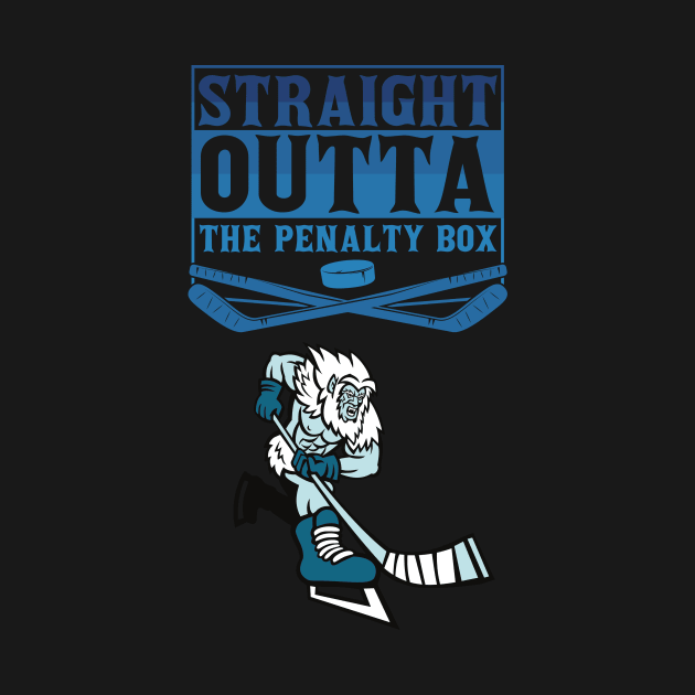 Straight Outta The Penalty Box hockey winter by Laakiiart