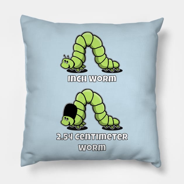 The Inch Worm and The Metric Worm with Bearskin Hat Pillow by SassySoClassy