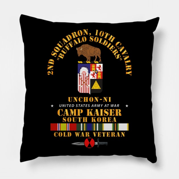 2nd Squadron 10th Cavalry - 7th ID - Camp Kaiser Korea - Unchon-Ni Pillow by twix123844