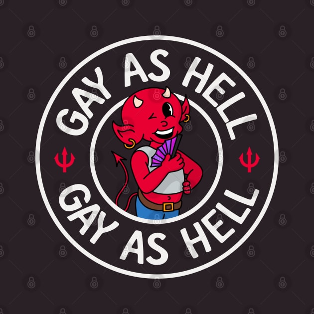 Gay As Hell - Cute Devil by Football from the Left