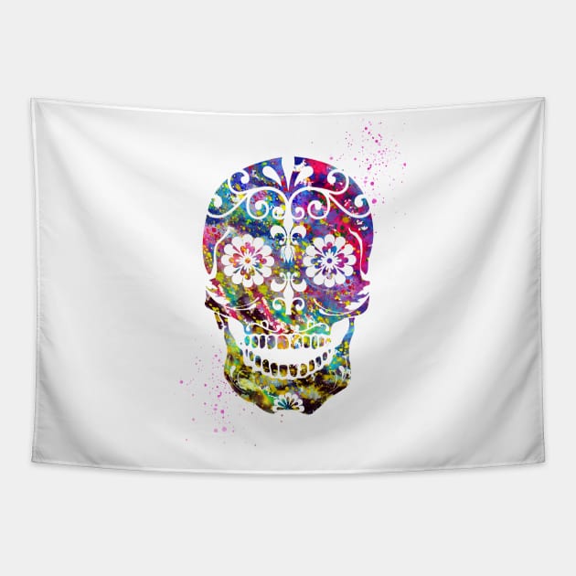 Sugar Skull Tapestry by erzebeth