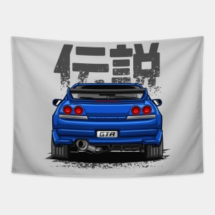 Monster Skyline GTR R33 (Paradise Blue) Tapestry