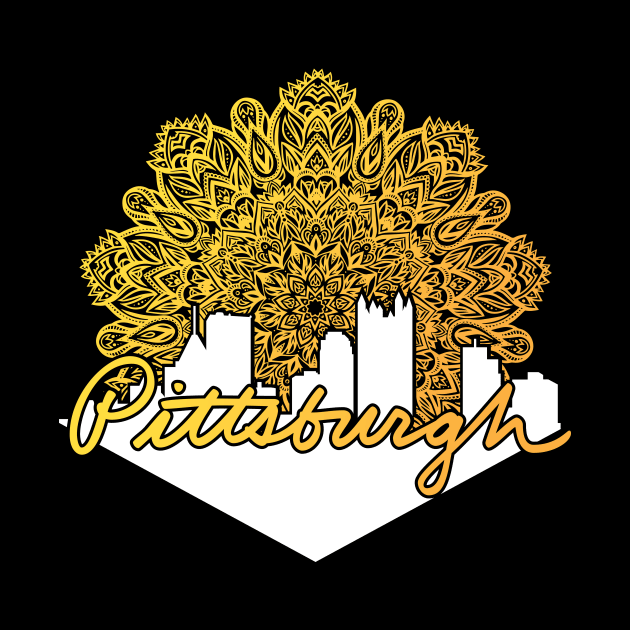 Pittsburgh Mandala Skyline by polliadesign