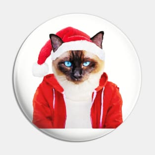 Santa Cat Pin