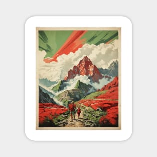 Inca Trail Peru Tourism Vintage Poster Magnet