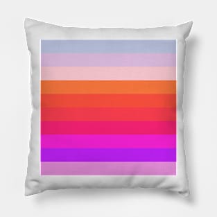 Pink sunset stripes pattern Pillow