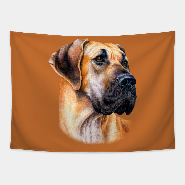Great Dane Dog Full Face Art Design Pet Owner Great Dane Dog Tapestry Teepublic