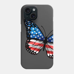 Patriotic USA Butterfly With EEUU Flag Phone Case