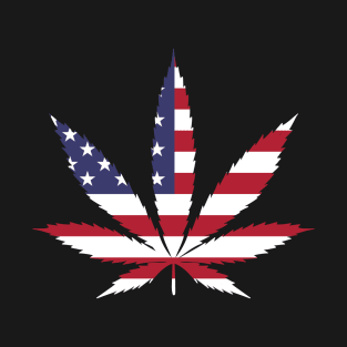 American Flag Pot Leaf T-Shirt