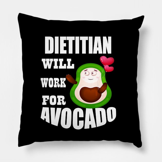 Dietitian Will Work for Avocado Pillow by Emma-shopping
