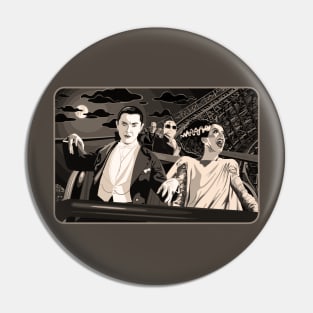 Ups & Downs (Sepia) (Universal Monsters on Roller Coaster) Pin