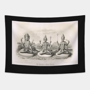 The Trimurti or Hindu Trinity 3 forms Tapestry