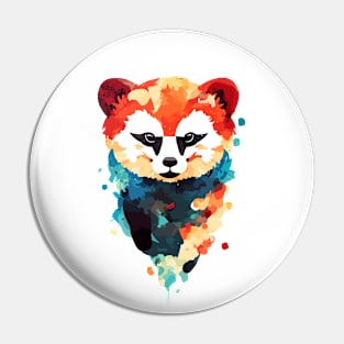 Red Panda Wild Nature Animal Colors Art Pin