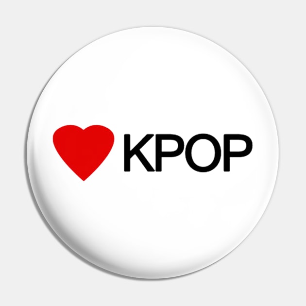 Love K-POP - Simple Design Pin by Bystanders