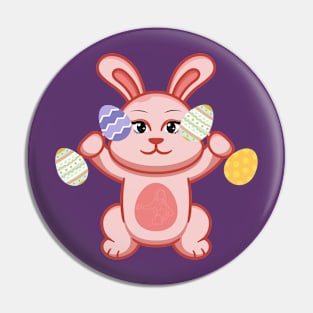 Bunny Weight Lifting Easter Cute Gym Workout Fitness Lover Pin