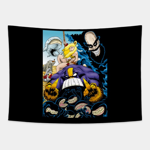 The Maxx and The Leopard Queen Tapestry by BJManchester