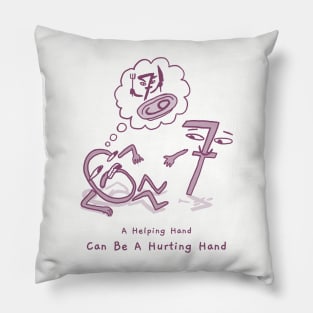 A Helping Hand Can Be a Hurting Hand Funny Math Pillow