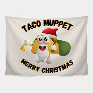 Taco muppet merry Christmas carol Tapestry