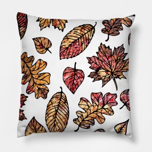 Orange Autumn Season Digital Painting Pillow