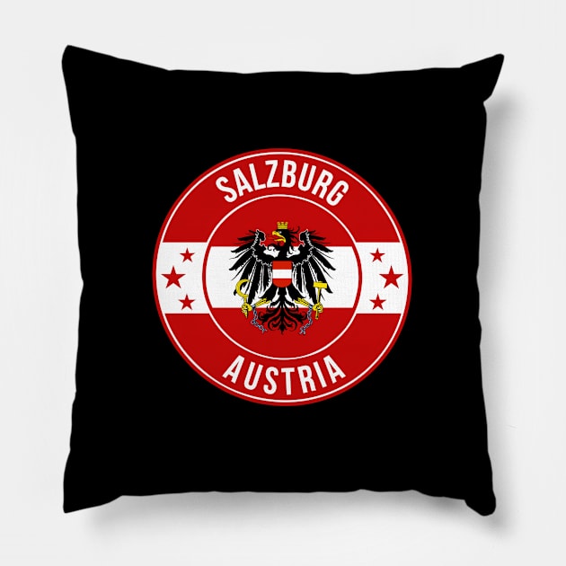 Salzburg Austria Pillow by urban-wild-prints