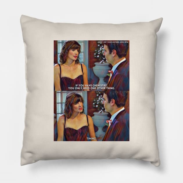 Chemistry & Timing | How I Met Your Mother (2005-2014) TV Series Digital Fan Art Pillow by Sentiment et al.