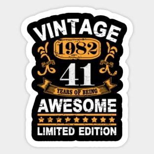 41 Years Of Being Awesome Gifts 41th Anniversary Gift Vintage