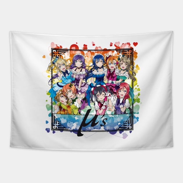 Love Live! - U's KiraKira Sensation - Camo edit. Tapestry by YueGraphicDesign