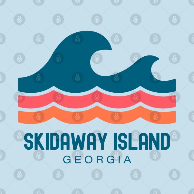 Skidaway Island Georgia Vintage Wave by TGKelly