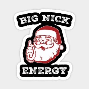 Big Nick Energy Christmas Retro Groovy Funny Santa Magnet