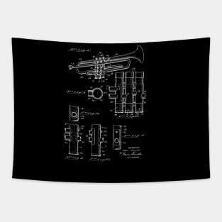 Musical Instrument Vintage Patent Drawing Funny Novelty Tapestry