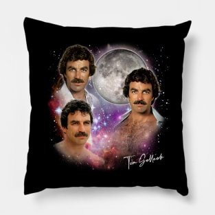 Tom Selleck --   80s Aesthetic Design Pillow