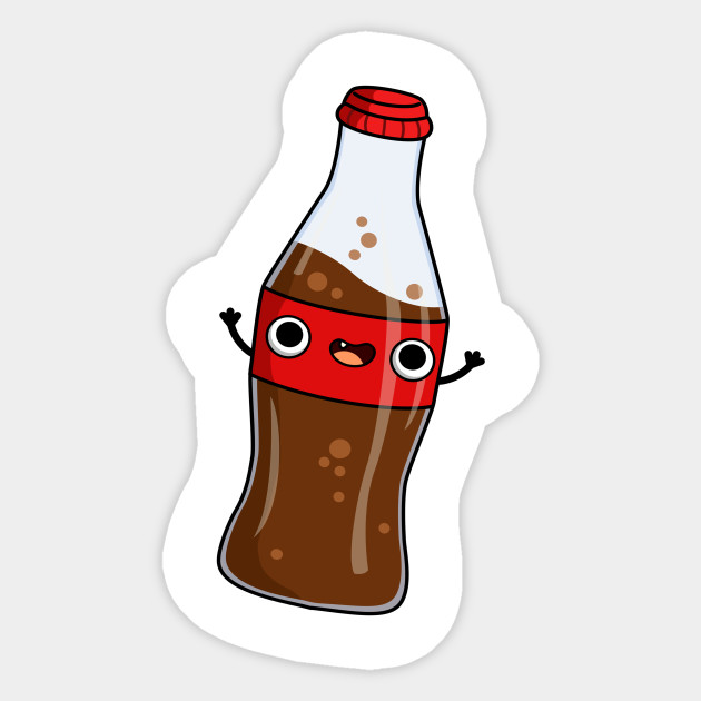 Kawaii Soda Bottle Kawaii Soda Pegatina Teepublic Mx