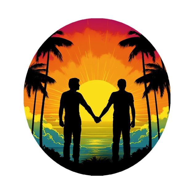 Gay Pride 2023 - Gay men holding hands - cute LGBT by RichieDuprey