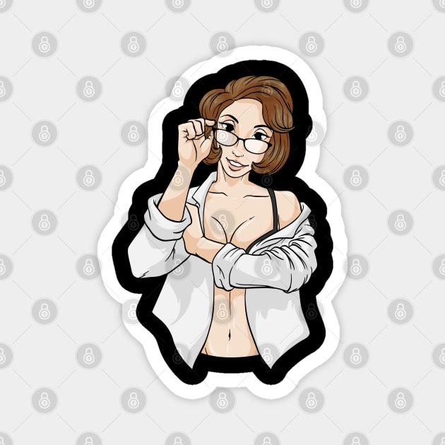 Sexy Secretary with Glasses Magnet by Markus Schnabel