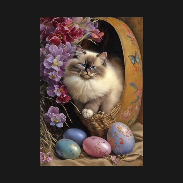 Himalayan Cat Easter Card by candiscamera