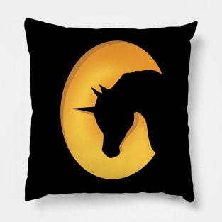 Arabian Unicorn Silhouette Pillow