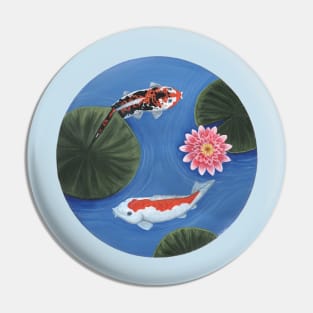 Koi Fish Swimming in Pond Pin