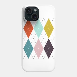 Multicolor Argyle Phone Case