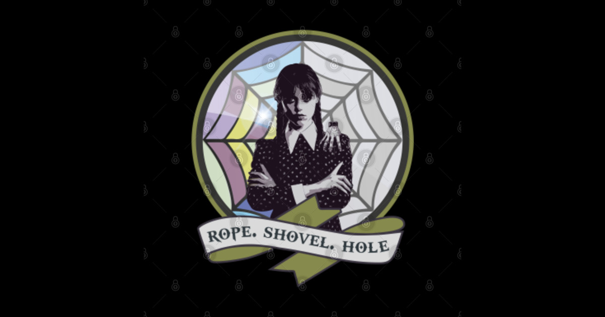 rope shovel hole wednesday adams Wednesday Addams Posters and Art