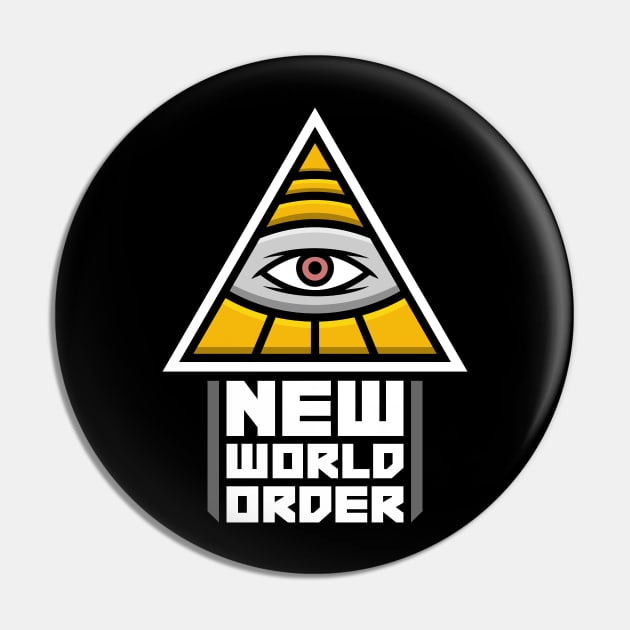 New World Order Illuminati Shirt Pin by UnluckyDevil