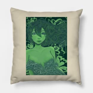 Green Girl Pillow