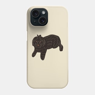 Black Maltipoo Phone Case